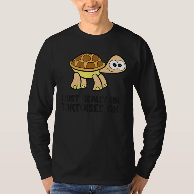 Ich mag Tortoises sehr Niedlich Tortoise T-Shirt (Vorderseite)