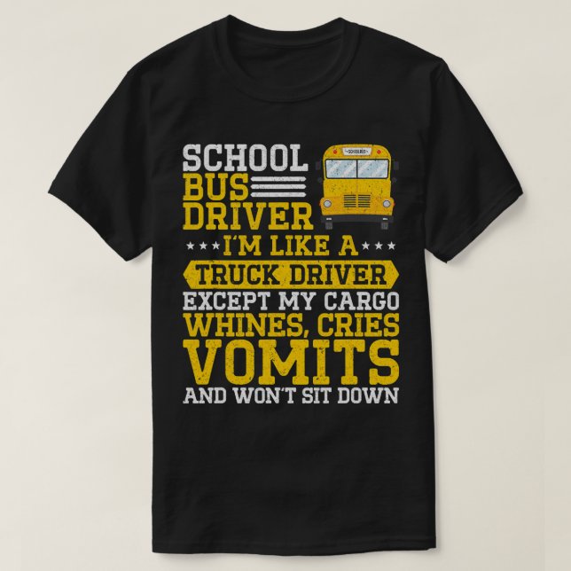 Ich mag Truckfahrer Funny School Busfahrer T-Shirt (Design vorne)