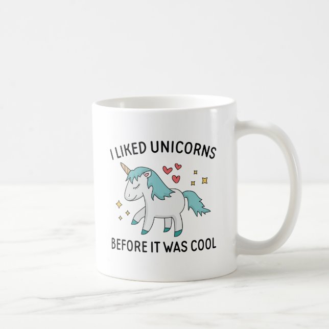 Ich mag Unikorne Kaffeetasse (Rechts)