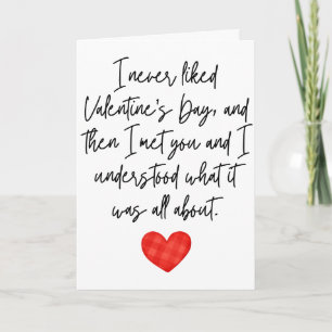 Ich mag Valentinstag nie geklappt Karte