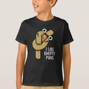 Ich mag verknotete Wortspiele Lustiges Seil Wortsp T-Shirt
