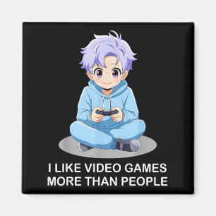 Ich mag Videospiele mehr als Leute Lustiger Gamer  Magnet