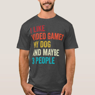 Ich mag Videospiele und meinen HundeGamer T-Shirt