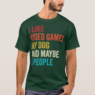 Ich mag Videospiele und meinen HundeGamer T-Shirt