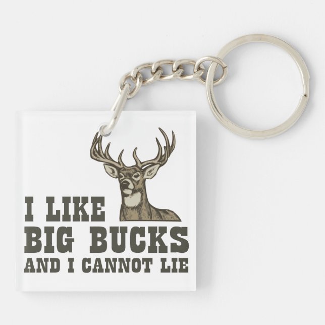 Ich mag viel Geld und ich kann nicht liegen Schlüsselanhänger (Rückseite)