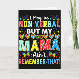 Ich mag vielleicht nicht verbal sein, aber meine M Karte