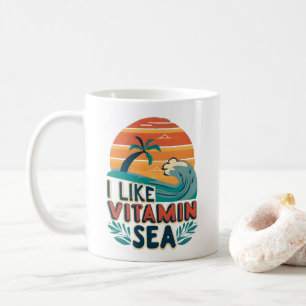 Ich mag Vitamin Meer , Sea Vibes , entspannenden S Kaffeetasse