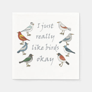 Ich mag Vögel, OK T - Shirt Birdwatcher Serviette
