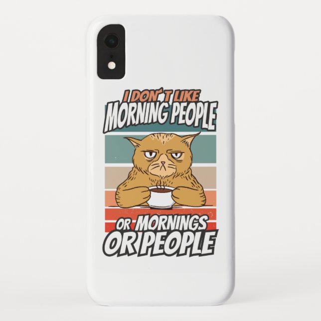 Ich mag weder Morgenmenschen noch Morgenmensch ode Case-Mate iPhone Hülle (Rückseite)
