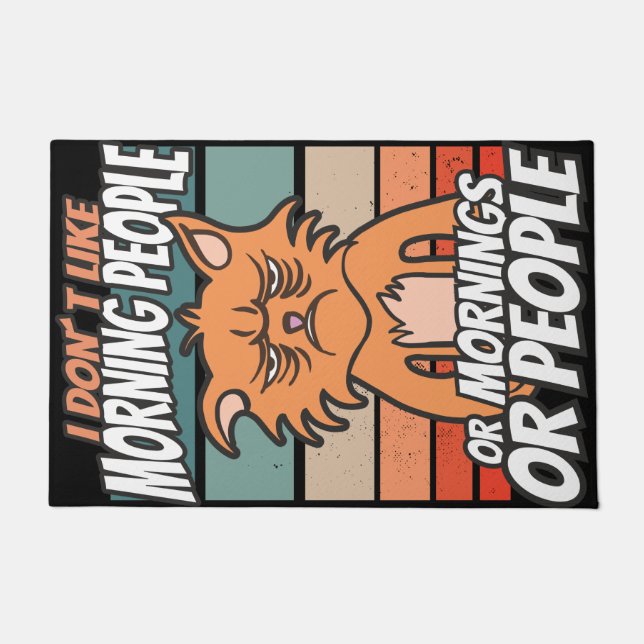 Ich mag weder Morgenmenschen noch Morgenmensch ode Fußmatte (Vorderseite)