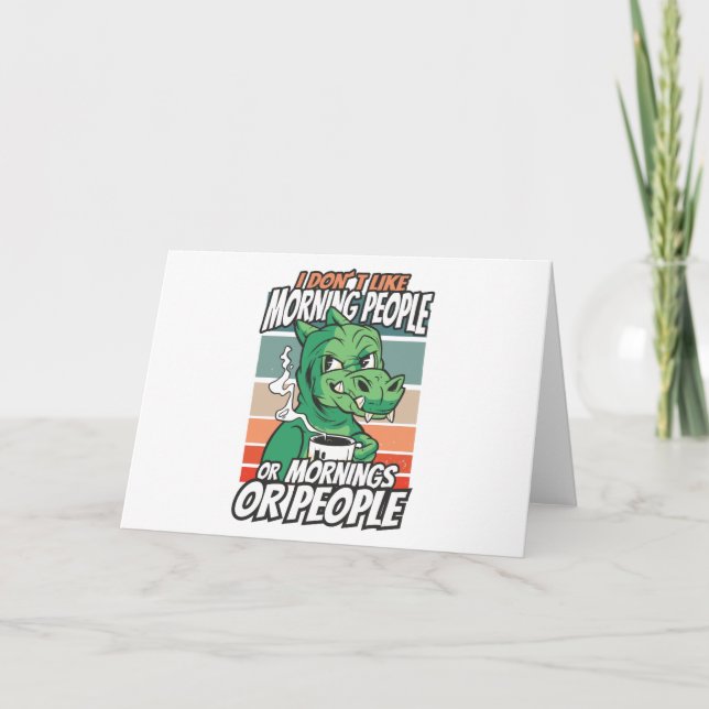 Ich mag weder Morgenmenschen noch Morgenmensch ode Karte (Vorderseite)