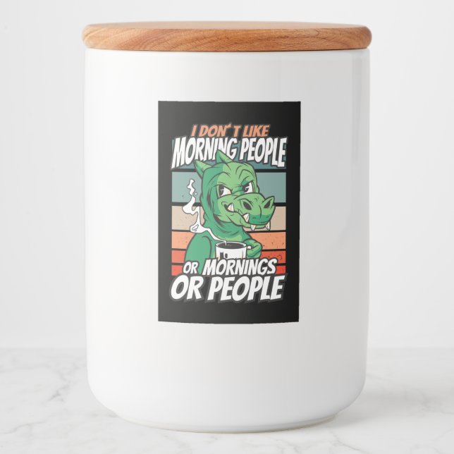 Ich mag weder Morgenmenschen noch Morgenmensch ode Lebensmitteletikett (Vorderseite)