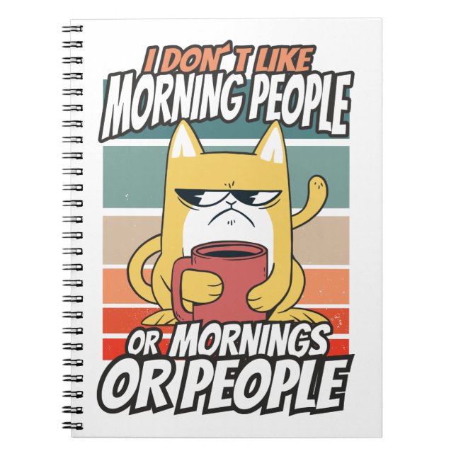 Ich mag weder Morgenmenschen noch Morgenmensch ode Notizblock (Vorderseite)