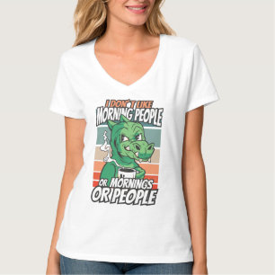 Ich mag weder Morgenmenschen noch Morgenmensch ode T-Shirt