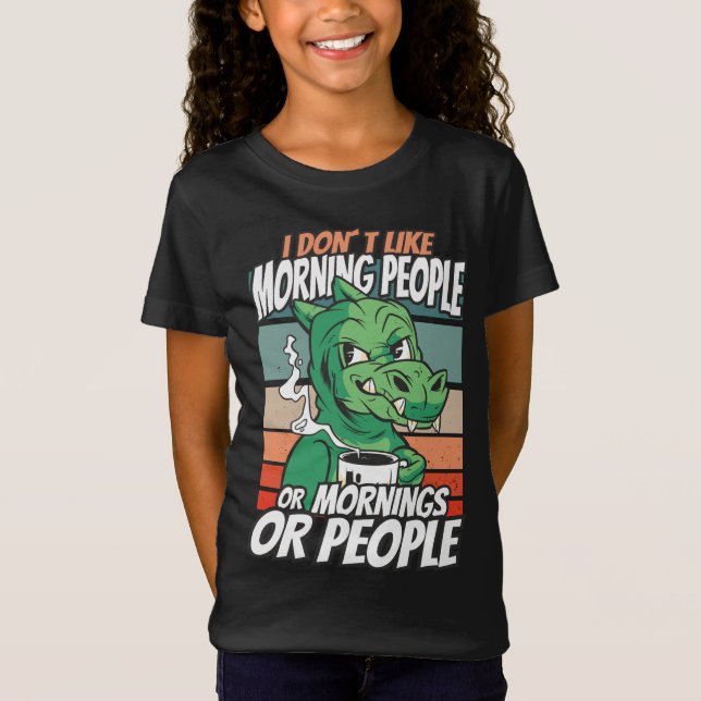 Ich mag weder Morgenmenschen noch Morgenmensch ode T-Shirt (Vorderseite)