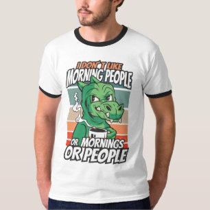 Ich mag weder Morgenmenschen noch Morgenmensch ode T-Shirt