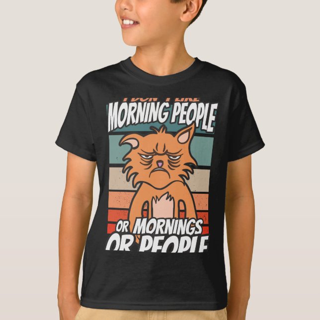 Ich mag weder Morgenmenschen noch Morgenmensch ode T-Shirt (Vorderseite)