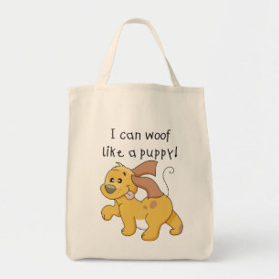 Ich mag Welpen und Geschenke Tragetasche