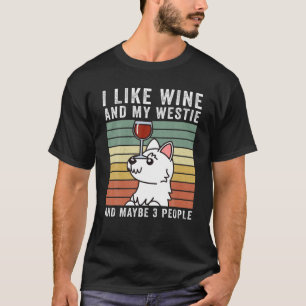 Ich mag Westie Retro Vintag Hund T-Shirt