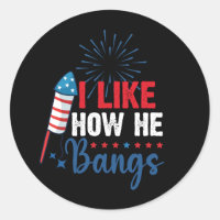 Ich mag, wie er Bangs Patriotic 4. Juli Paar