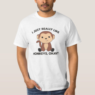 Ich mag wirklich Affen, okay - süßer Affe T-Shirt