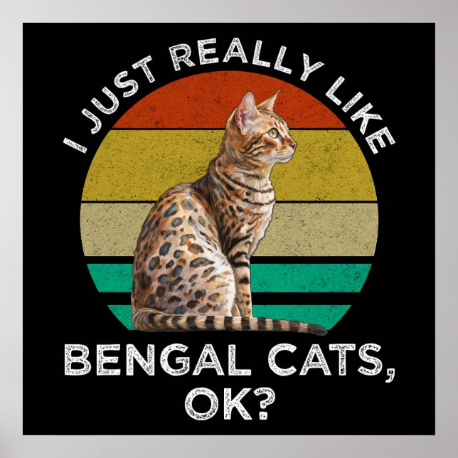 Ich mag wirklich Bengalische Katzen, okay? Poster (Vorne)