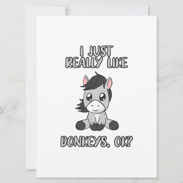 Ich mag wirklich Donkeys Save The Date (Vorderseite)