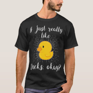 Ich mag wirklich Enten, gut gelber Gummihandschuh T-Shirt