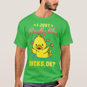 Ich mag wirklich Enten wie Niedliche Ente Lover T-Shirt