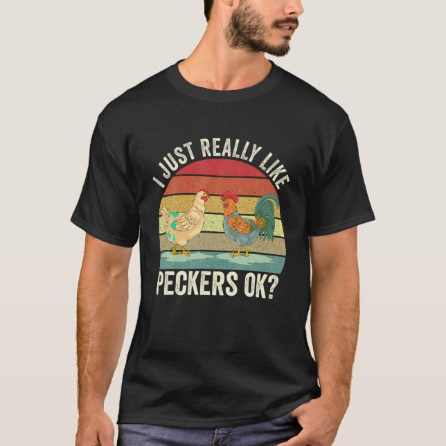Ich mag wirklich Peckers, Niedlich Gartenbauernhof T-Shirt (Vorderseite)