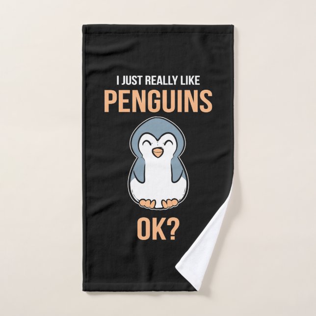 Ich mag wirklich Pinguin Handtuch (Handtuch)