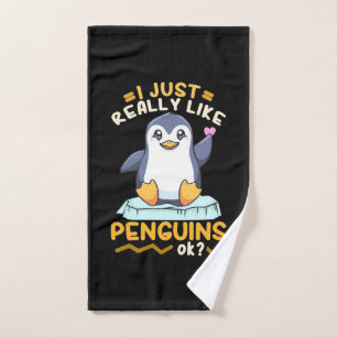 Ich mag wirklich Pinguine Handtuch