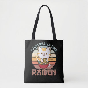Ich mag wirklich Ramen Niedliche Katze essen Ramen