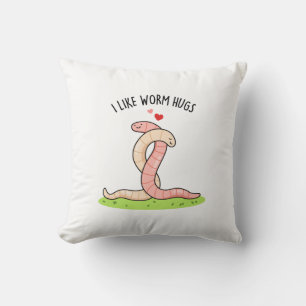 Ich mag Wurmhugs Funny Warm Worm Puff Kissen