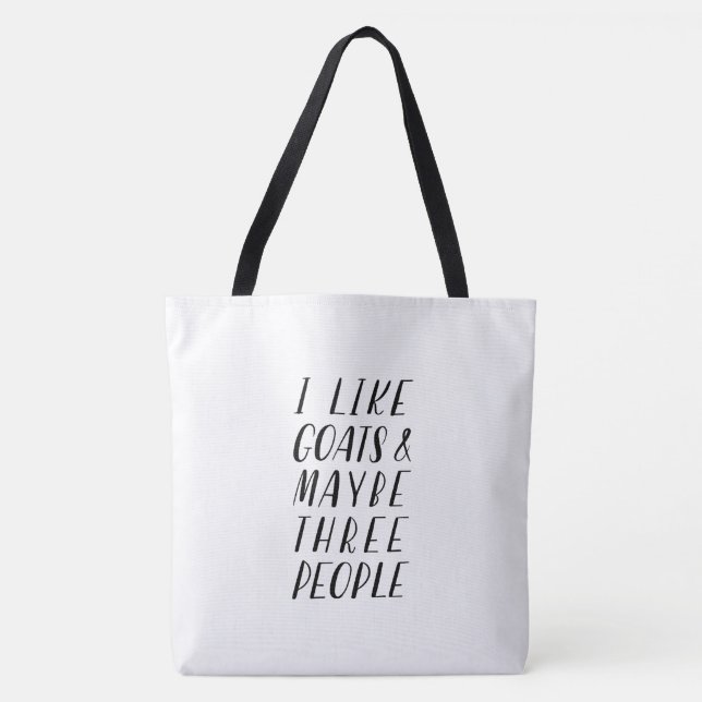 Ich mag Ziegen - Tasche (Vorderseite)