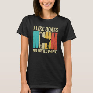 Ich mag Ziegen und vielleicht 3 Leute züchten Tier T-Shirt