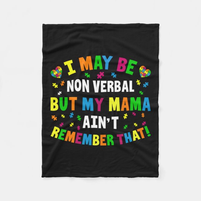 Ich mag zwar nicht mündlich sein, aber meine Mutte Fleecedecke (Vorderseite)