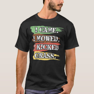 Ich mähte, als ich den Rasenmäher Landscapi gekick T-Shirt