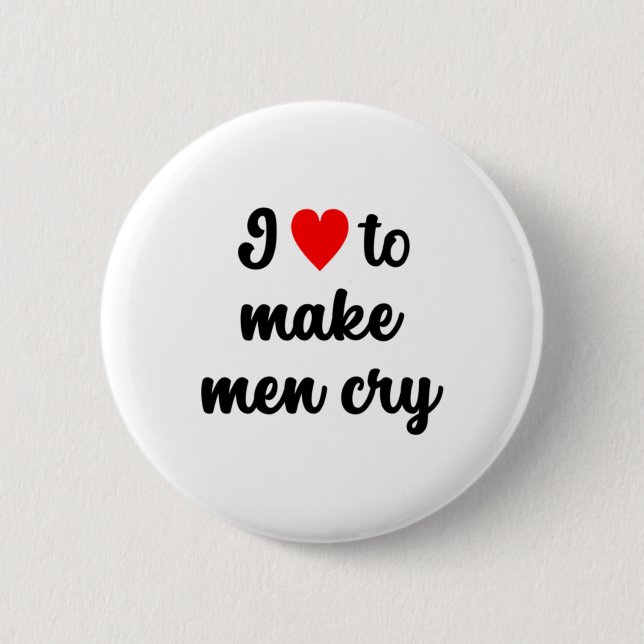 Ich ♥︎ Männer zum Aufklebern bringen Button (Vorderseite)