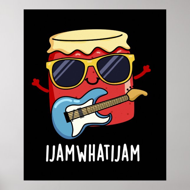 Ich marschiere, was ich Jam Funny Music Food Puff  Poster (Vorne)
