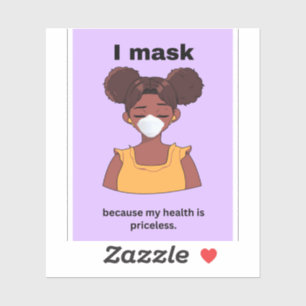 Ich maskiere, weil meine Gesundheit unbezahlbar is Aufkleber