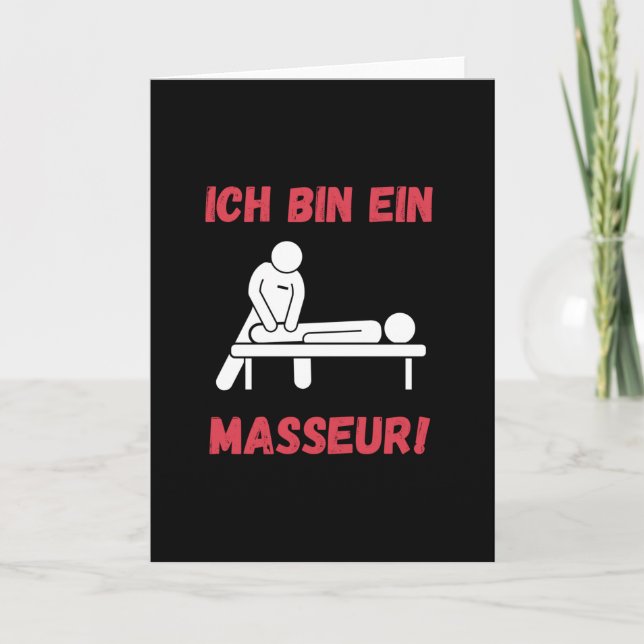 Ich massiere einen Masseur Karte (Vorderseite)