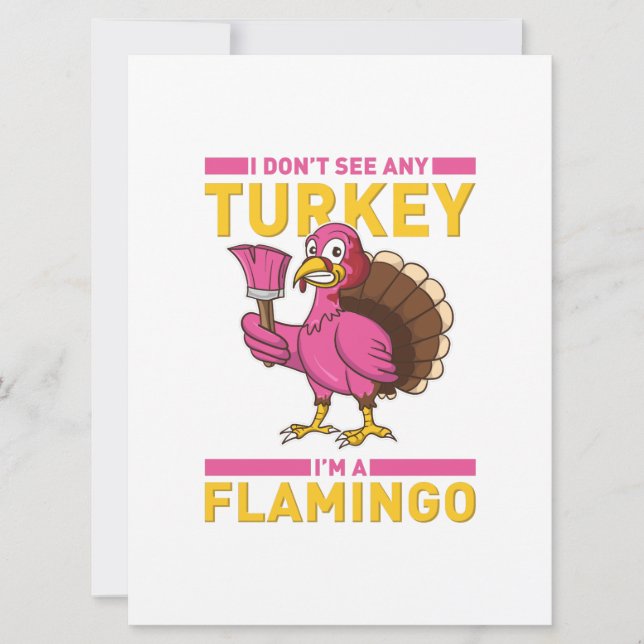 Ich meere keine Türkei, die ich ein Flamingo-Ernte Save The Date (Vorderseite)