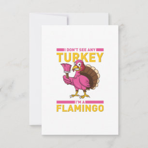 Ich meere keine Türkei, ich bin ein Flamingo-Ernte Dankeskarte