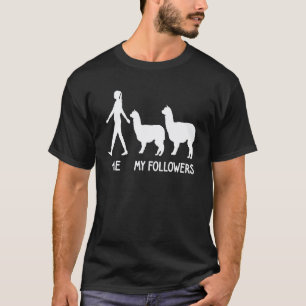 Ich Mein Follower Alpaka Llama Lama Süßes Tier Soz T-Shirt