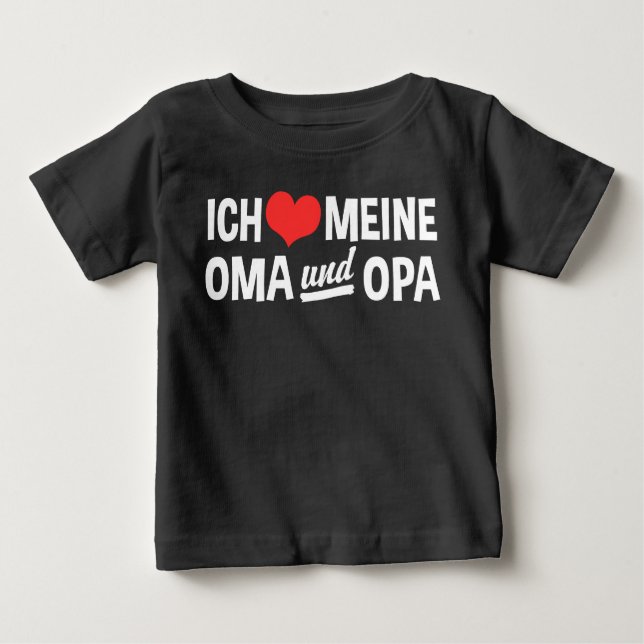 Ich Meine Oma und Opa Baby T-shirt (Vorderseite)
