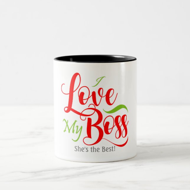 Ich  meinen Boss Zweifarbige Tasse (Mittel)