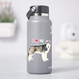 Ich  meinen Husky-Vinyl-Aufkleber Aufkleber