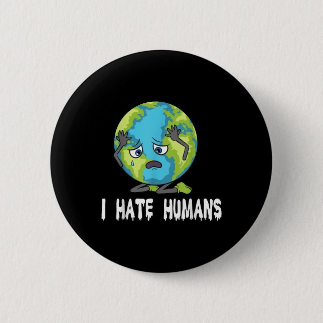 Ich Menschen Umwelt Erde Planet Umgebung Button (Vorderseite)