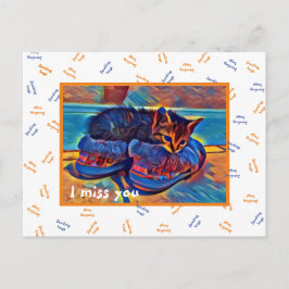 ICH MISS DICH, "Hugs zu schicken" Postkarte